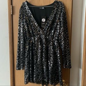 Women’s US 12 Sequin Black Dress